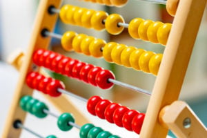 An abacus that is used to teach math
